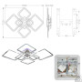 Люстра LED SMART ESLLSE OVAL RGB 7S 120 Вт SMART 960x750x110 мм Хром 10516