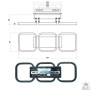 Люстра LED SMART ESLLSE CUBES 40 Вт 520x170x85 мм Чорна 10497