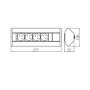 Подовжувач кутовий для офісу  GTV, 3 гнізда 2xUSB schucko, срібний , AE-PBKT3S2U-80