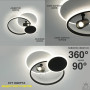 Люстра LED SMART ESLLSE ECLIPSE 3R LR 75 Вт 480×425×130 мм Чорно-біла 10441