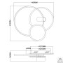 Люстра LED SMART ESLLSE ECLIPSE 3R LR 75 Вт 480×425×130 мм Чорно-біла 10441