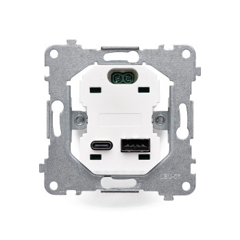 Механізм розетки ELEQUS USB Fast-Charging 20W (type A+C) EQ-M-SO
