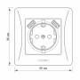 Розетка Videx Binera 1-на з.з. 2хUSB 5V 2.1A біла, (295053)