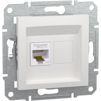 Розетка Schneider ASFORA (Без рамки) 1-а комп. біла RJ45 САТ.5е EPH4370121
