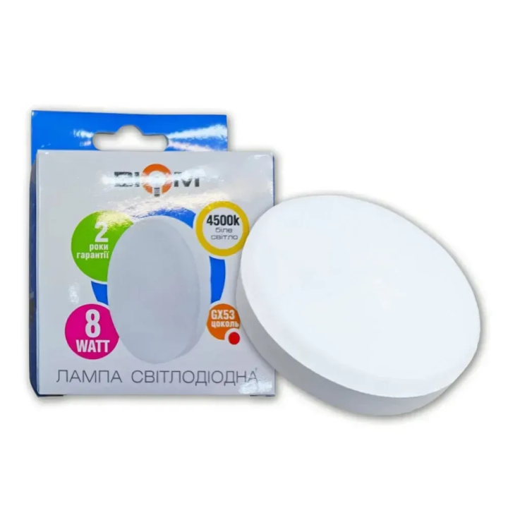 Лампа LED Biom GX53 8W 4500K BT-595