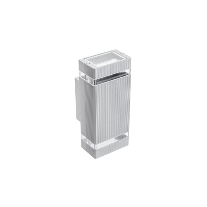 Світильник фасадний двонапр. GTV NESSA, GU10, MAX.2x50W, IP54, СІРИЙ LD-NESSAGU10D-80