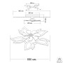 Люстра LED SMART ESLLSE FAN ASTRA 85W+18W 5F-APP-680×120-WHITE 10419