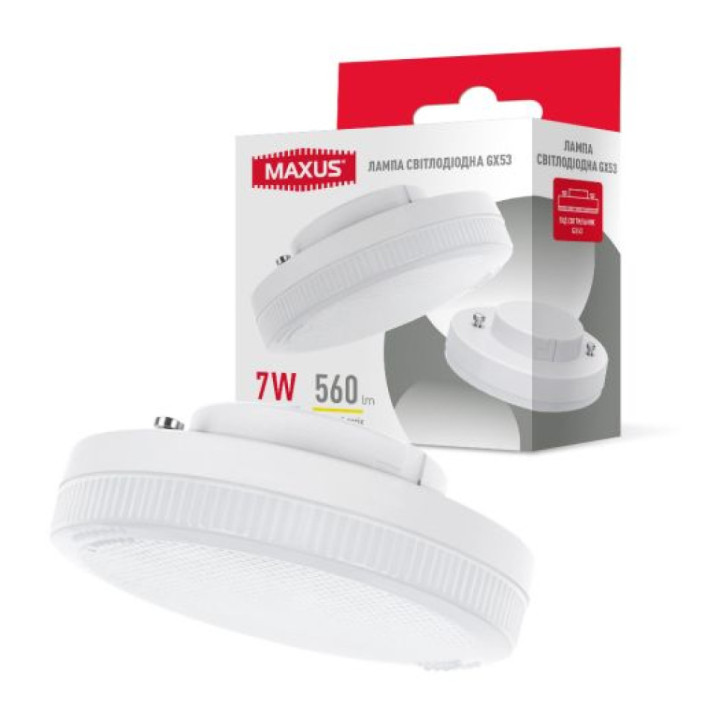 Лампа Maxus GX53 7W 4100K 1-GX53-7W