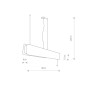 Підвісний світильник Nowodvorski 7522 Oslo led T8LED 1x16W 3000K 2300Lm IP20 Brown