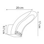 Світ. садово-парк. LED 15W, 4200K, 555Lm, SUPERB, IP65, настінний чорний, 076-040-0015-010