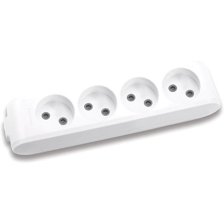 Колодка 4-а з шторками , сіра Panasonic X-tendia WLTB02402GR-UA