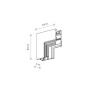 З'єднувач кутовий стельо-стіновий врізний Nowodvorski LVM Recessed Inside Corner IP20 Bl