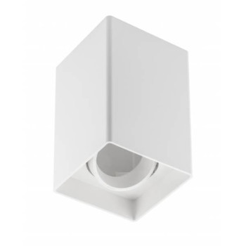 OS-RST8080KW1-10 Світильник стельовий RESTO, PC, 80x80х125mm, IP20, max.20W, квадрат, білий пластик