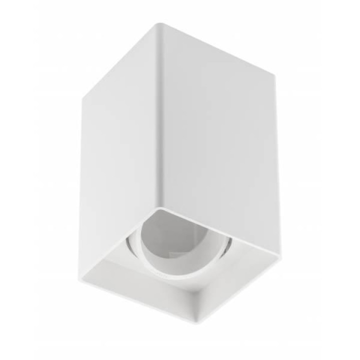 OS-RST8080KW1-10 Світильник стельовий RESTO, PC, 80x80х125mm, IP20, max.20W, квадрат, білий пластик