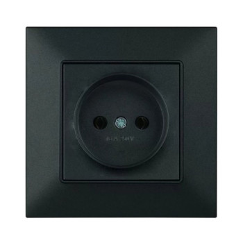 Розетка 1-а чорна Panasonic Arkedia Slim