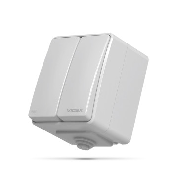 Вимикач зовнішній Videx Binera IP65 , 2кл. сірий (VF-BNW12-G) (10/100) 298221
