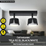 Світильник ESLLSE TELA 2R DL 270x100x135 мм Чорно-білий для лампи GX53 10532