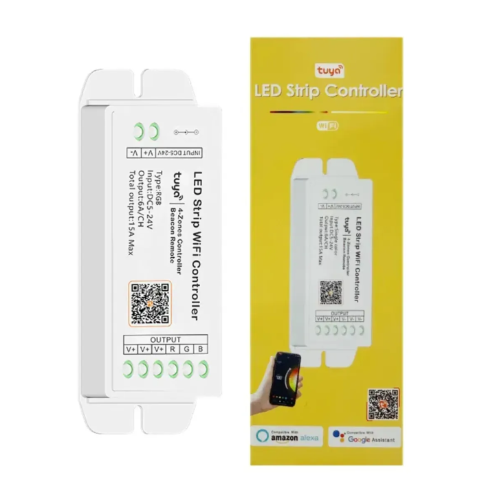 Контролер OLEDIM RGBW 4CH*6A 24A 5-24V; Wi-Fi; TUYA; Series: HomeLink 7771334