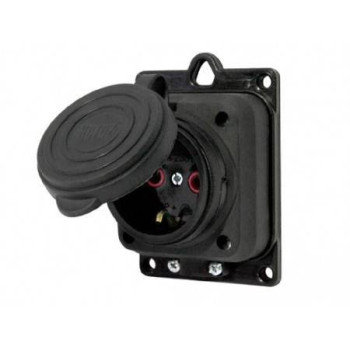 Колодка каучукова Horoz 1-а чорна 16А 250V  800-400-006