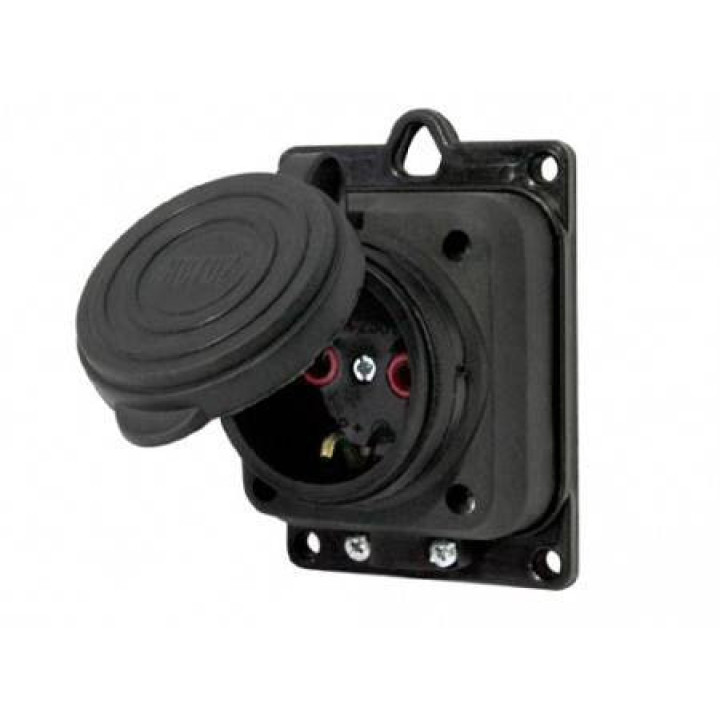 Колодка каучукова Horoz 1-а чорна 16А 250V  800-400-006