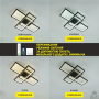 Люстра LED SMART ESLLSE SVEN 3S 70W 550x360x75 чорна 10463
