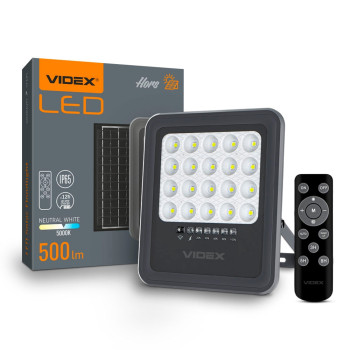 Прожектор світлодіодний VIDEX автономний 20W 5000K 3.2V, VLE-FSO3-205 (542392)