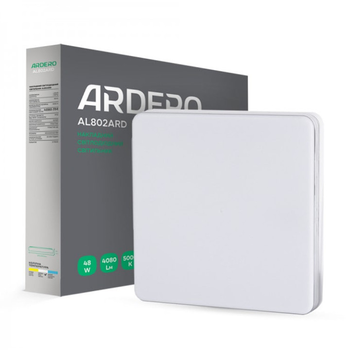 Накладний світильник Ardero AL802ARD 48W квадрат