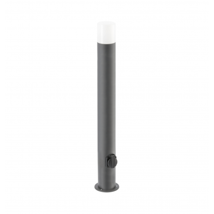 Світильник садовий з розеткою GTV CORTA-P 80, E27, max.25W, IP54, стовпчик, графіт (OS-CORP80G-30)