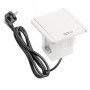 Подовжувач для офісу GTV FLIP (врізний) 1 розетка, 2*USB 5V 1xRJ45, 1xHDMI, білий, кабель 1.5м