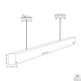 Люстра LED SMART ESLLSE SOLO 40 Вт 1185x50x75 мм Чорний 10459