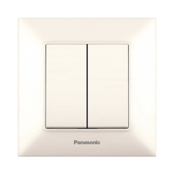 Вимикач 2-й кремовий Panasonic Arkedia Slim