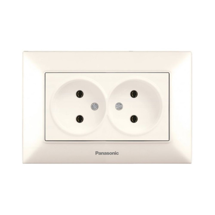 Розетка 2-а кремовий Panasonic Arkedia Slim
