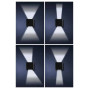 Світ. садово-парк. LED 4W, 4200K, 250Lm, SEKOYA, IP65, настінний чорний, 076-038-0004-020