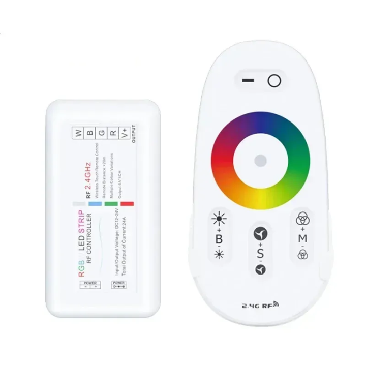 Контролер Prolum RGBW 24A RF. сенсорний пульт, білий  24A-2.4G-Touch белый (6A*4 канала) 402027