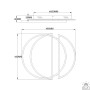 Люстра LED SMART ESLLSE SAVIO 85W 2R-495×420×60-WHITE/BLACK-220-IP20 10437