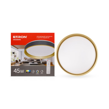 Cвітильник ETRON 1-ESP-2004 45W 3CCT MODERN gold&black IP20