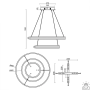 Люстра LED SMART NSV STELLA 160W,IP20,3000-6500K,чорна , 10418
