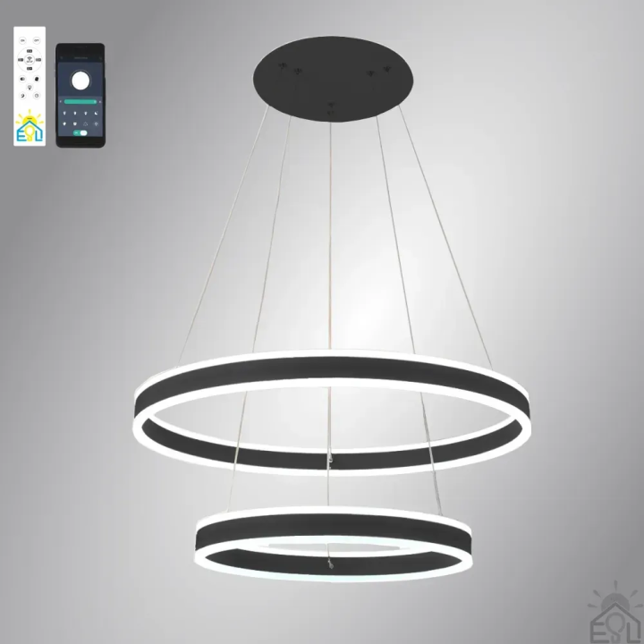 Люстра LED SMART NSV STELLA 160W,IP20,3000-6500K,чорна , 10418