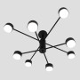 Люстра LUMINARIA RAY 8xGX53 (4+4) BLACK 220V IP20 ,чорна