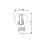 Лампа світлодіодна TITANUM  Filament G45 4W E27 2200K 220V бронза (298641)