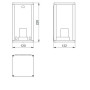 Світильник GTV садовий VENTANA-AU, E27, 20W, IP54, бра, ЧОРНИЙ OS-VENTANA-UA-AU