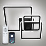 Люстра LED  LUMINARIA SONNE 90W 4S APP 525/525 	3000-6500К, 220V, IP20 з пультом,чорна.