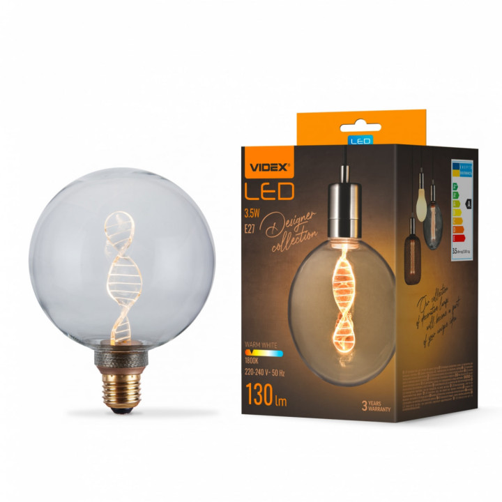 Лампа LED Videx  Filament 3.5W E27 G125 1800K VL-DNA-G125-C (484435)