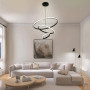 Люстра LED SMART ESLLSE AKRILIKA 3R 70 Вт 600x1100 мм Чорна Керується вимикачем 10430