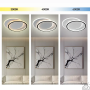 Люстра LED SMART ESLLSE STANDART 65W 2R-ON-OFF-485x410x50-White-Black-220-IP20