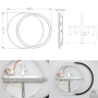 Люстра LED SMART ESLLSE STANDART 65W 2R-ON-OFF-485x410x50-White-Black-220-IP20