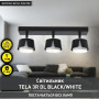 Світильник ESLLSE TELA 3R DL 400x100x135 мм Чорно-білий для лампи GX53 10535
