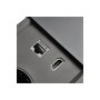 Подовжувач вбудований PRESTINO GTV, 2 розетки. schuko, USB A+C 1,5 м,  RJ45, HDMI, чорний