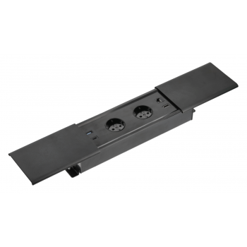 Подовжувач вбудований PRESTINO GTV, 2 розетки. schuko, USB A+C 1,5 м,  RJ45, HDMI, чорний