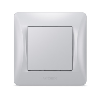 Вимикач Videx Binera 1-кл срібний шовк VF-BNSW1-SS  (296876)